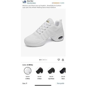 Slow Man Women's Jazz Shoes Lace-up Sneakers